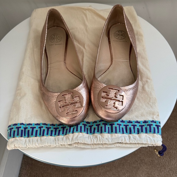 Tory Burch Shoes - Tory Burch Rose Gold Revas - 8.5